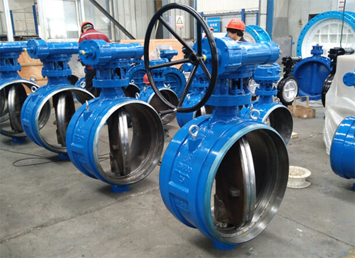 Butt-welding cast steel body hard seal butterfly valve